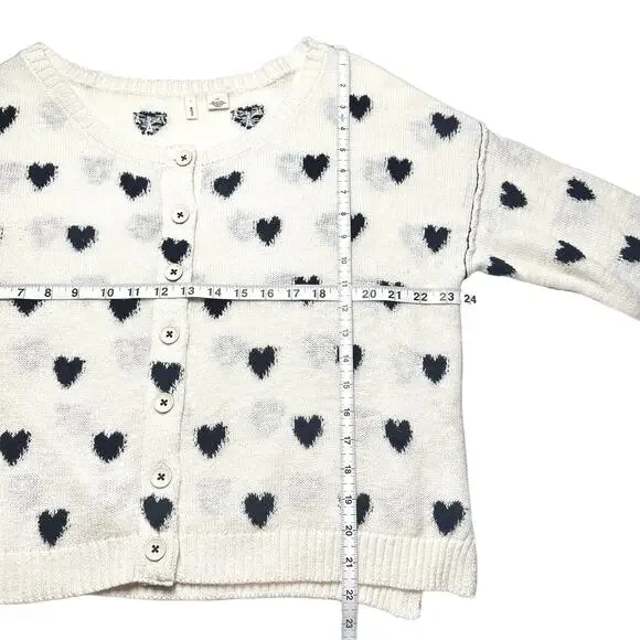 Moth Anthropologie | Women | Alpaca Wool Blend Heart Open Knit Cardigan | Medium - Picture 4 of 11